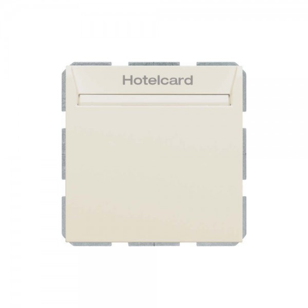 Berker 16408992 Relais-Schalter mit Zentralstück für Hotelcard S.1/B.3/B.7 cremeweiß glänzend