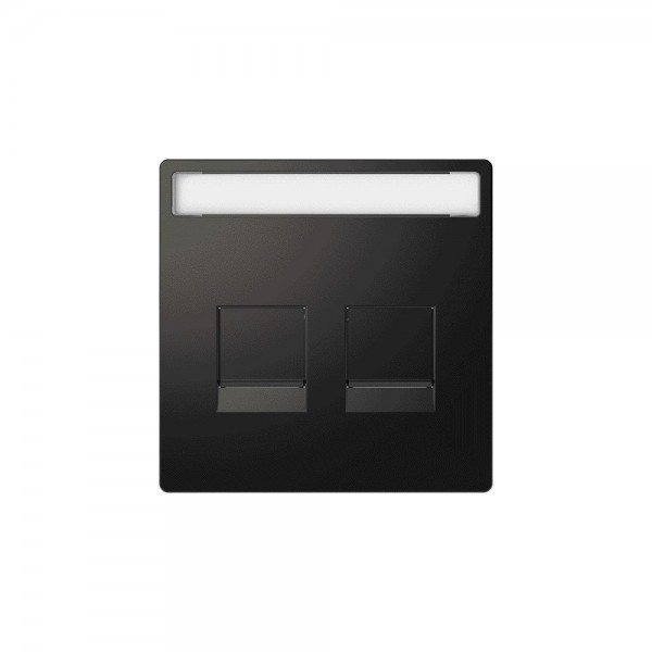 Merten MEG4564-6034 Zentralplatte für Modular Jack 2-fach System Design anthrazit