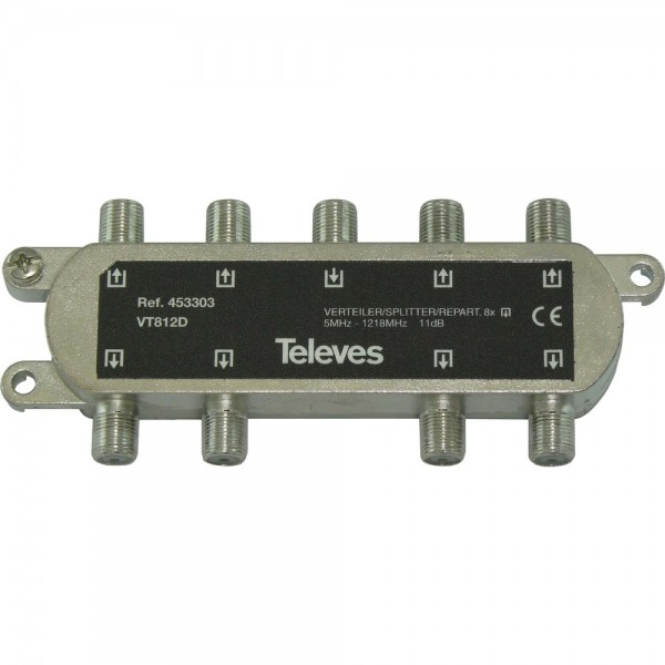 Televes VT812D Verteiler 8-fach 12dB 5-1218MHz
