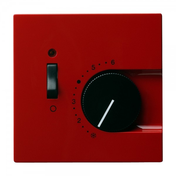 Gira 039243 Raumtemperaturregler 230/10 (4) A~ mit Öffner S-Color Rot