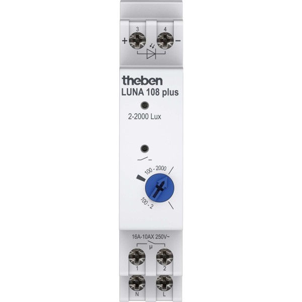 Theben LUNA 108 plus EL Dämmerungsschalter Einbau-Lichtsensor DIN-Schiene 1 TE
