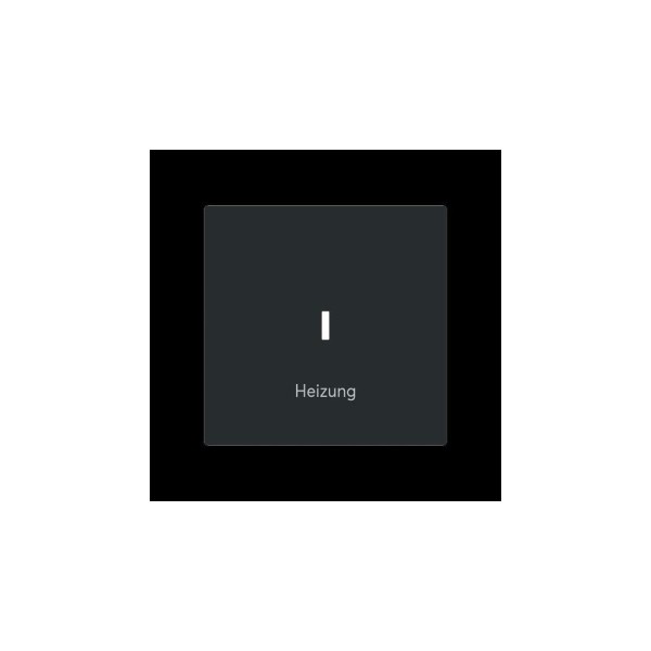 Busch-Jaeger 1789H-45M Wippe mit Aufdruck "Heizung" Busch-art linear® schwarz matt