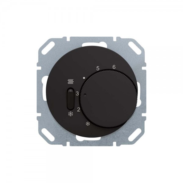 Berker 20292045 Temperaturregler Wechsler mit Zentralstück R.1/R.3/R.8 schwarz glänzend