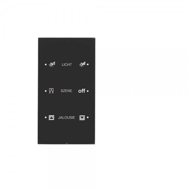 Berker 75143155 R.3 - Touch Sensor 3-fach Komfort mit integriertem Busankoppler Glas schwarz