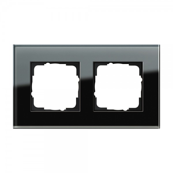 Gira 021205 Abdeckrahmen 2-fach Esprit Glas Schwarz