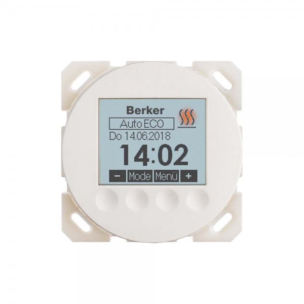Berker 20462089 Temperaturregler mit Display R.1/R.3/Serie 1930/R.classic polarweiß glänzend