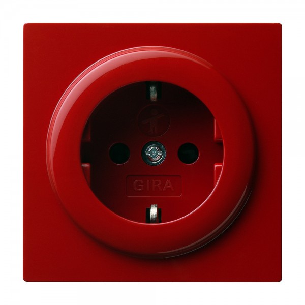 Gira 045343 SCHUKO-Steckdose mit Berührungsschutz S-Color Rot