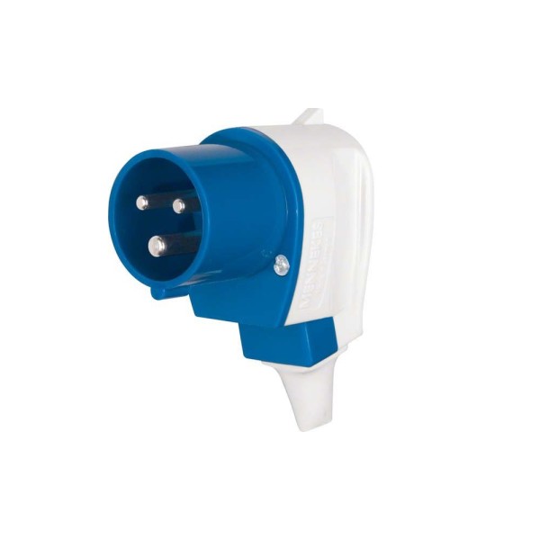 Berker 578101 CEE Winkelstecker 3-polig 16 A grau/blau