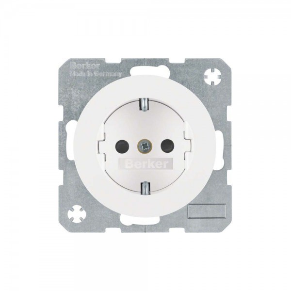 Berker 47232089 Steckdose SCHUKO mit erhöhtem Berührungsschutz R.1/R.3 polarweiß glänzend