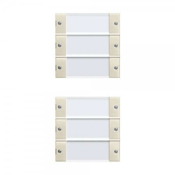 Gira 213601 Wippenset 6-fach (3+3) mit Beschriftungsfeld System 55 Cremeweiß glänzend