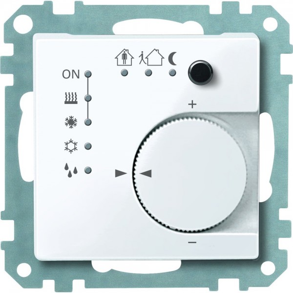 Merten 616725 KNX Raumtemperaturregler UP/PI mit Tasterschnittstelle System M aktivweiß glänzend