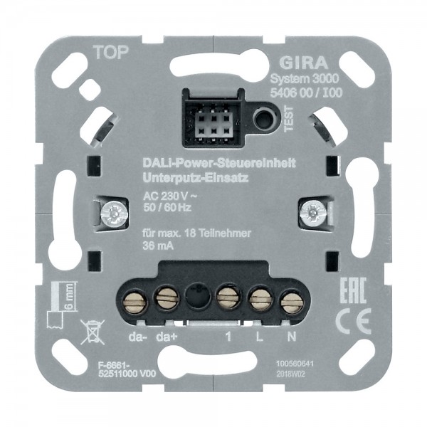 Gira 540600 System 3000 DALI-Power-Steuereinheit Unterputz-Einsatz