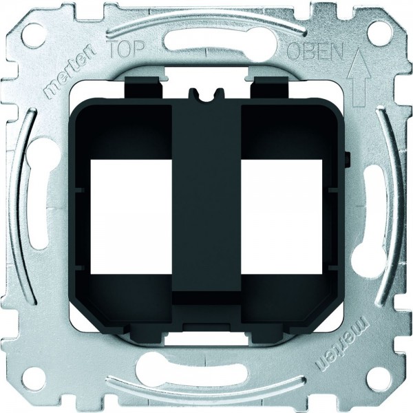 Merten MEG4566-0003 Tragplatte für Steckverbinder Modular-Jack schwarz/gelb