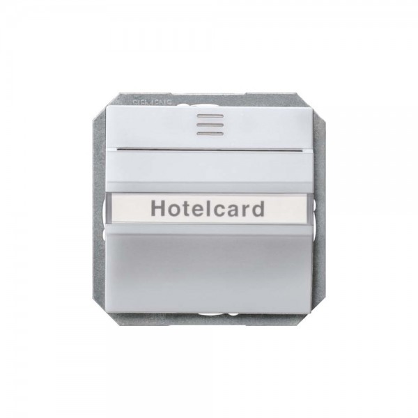 Siemens 5TG4821 Hotelcard-Schalter mit Beleuchtung und Beschriftungsfeld i-system aluminiummetallic