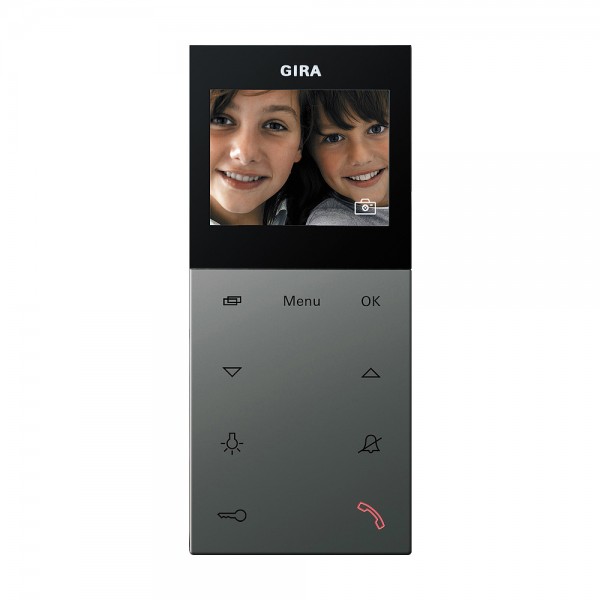 Gira 1239600 Wohnungsstation Video AP Plus System 55 Edelstahl (lackiert)