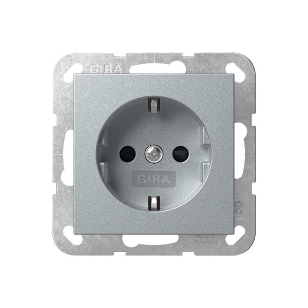 Gira 445326 SCHUKO-Steckdose 16 A 250 V~ mit Shutter System 55 Alu