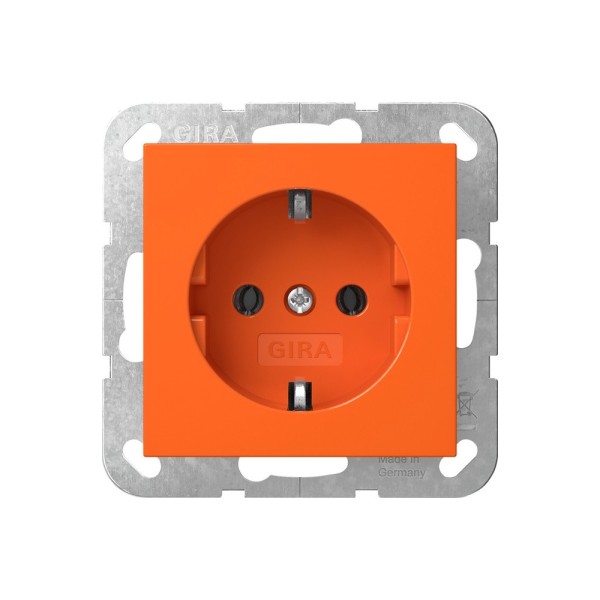 Gira 4455109 SCHUKO-Steckdose 16 A 250 V~ System 55 Orange glänzend