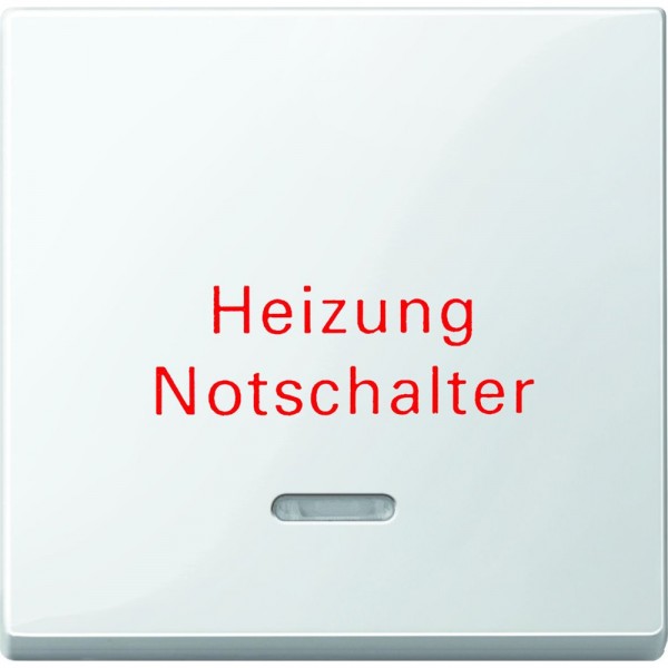 Merten 435119 Wippe mit Kontrollfenster + Aufdruck Heizungsnotschalter System M polarweiß glänzend