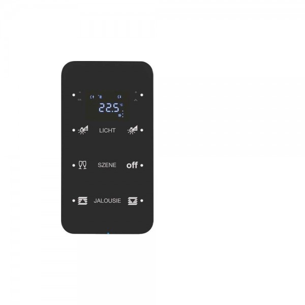 Berker 75643165 R.1 - Touch Sensor 3-fach mit Temperaturregler Glas schwarz