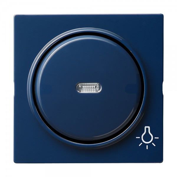Gira 028546 Abdeckung mit Symbol Licht und Wippe mit Kontrollfenster S-Color Blau