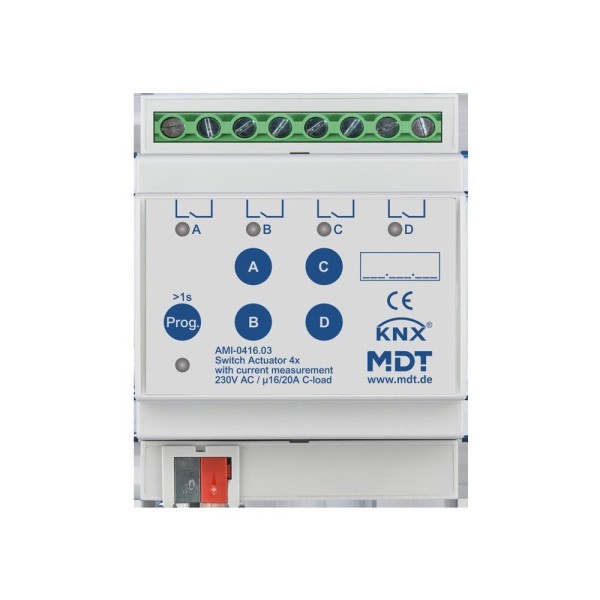 MDT technologies AMI-0416.03 Schaltaktor 4-fach 4TE REG 16/20A 230V