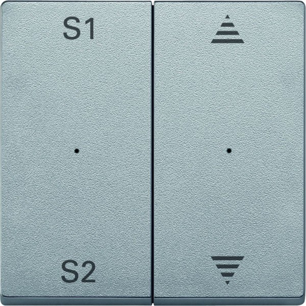 Merten MEG5227-0460 Wippen für Taster-Modul 2-fach (Szene1/2,Auf/Ab) System M aluminium edelmatt