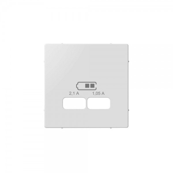 Merten MEG4367-0325 Zentralplatte für USB Ladestation-Einsatz System M aktivweiß glänzend