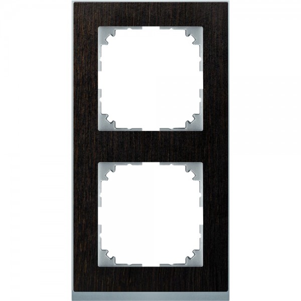 Merten MEG4020-3671 M-Pure Decor-Abdeckrahmen 2-fach Wenge/aluminium