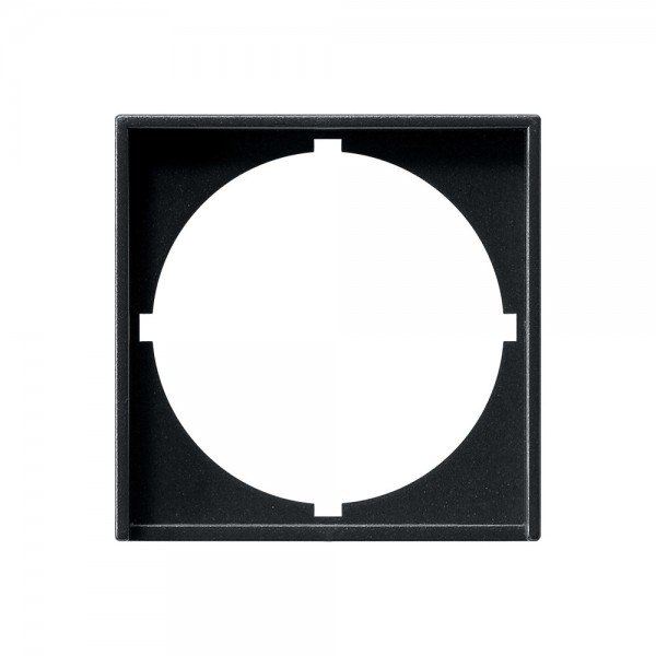Gira 0281005 Adapterrahmen mit runden Ausschnitt System 55 Schwarz matt