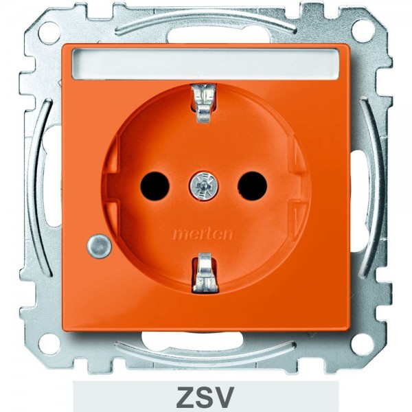 Merten MEG2303-0302 SCHUKO-Steckdose für Sonderstromkreise ZSV System M orange