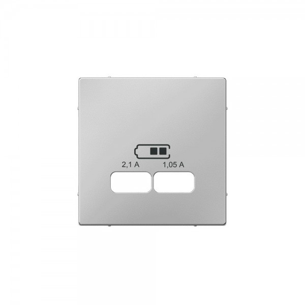 Merten MEG4367-0460 Zentralplatte für USB Ladestation-Einsatz System M aluminium edelmatt