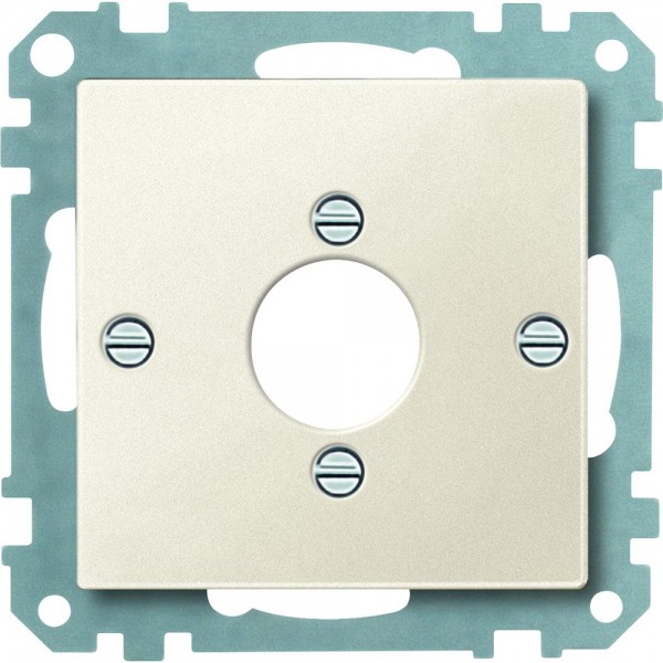 Merten 469444 Zentralplatte für Audio-Stecker XLR System M cremeweiß edelmatt