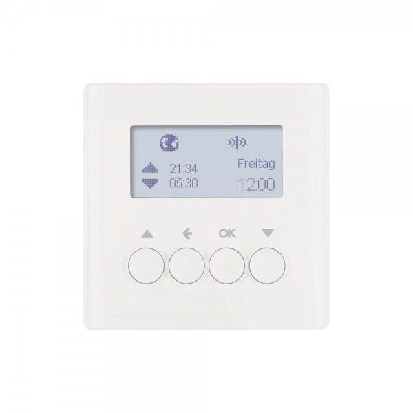 Berker 85745129 KNX-Funk Jalousie-Schaltuhr quicklink mit Display Q.1/Q.3/Q.7 polarweiß samt