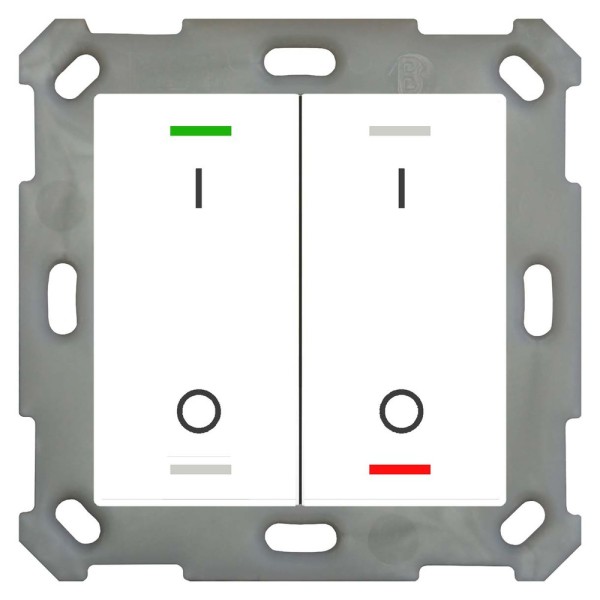 MDT technologies BE-TAL55T2.B1 Taster Light 55 2-fach RGBW Reinweiß glänzend