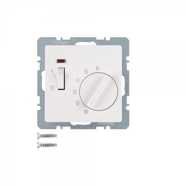 Berker 20306089 Temperaturregler Öffner mit Zentralstück Q.1/Q.3/Q.7 polarweiß samt