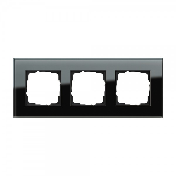 Gira 021305 Abdeckrahmen 3-fach Esprit Glas Schwarz