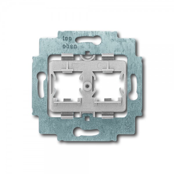 Busch Jaeger 1820 Tragring grauer Sockel für 2 Modular-Jack-Einsätze