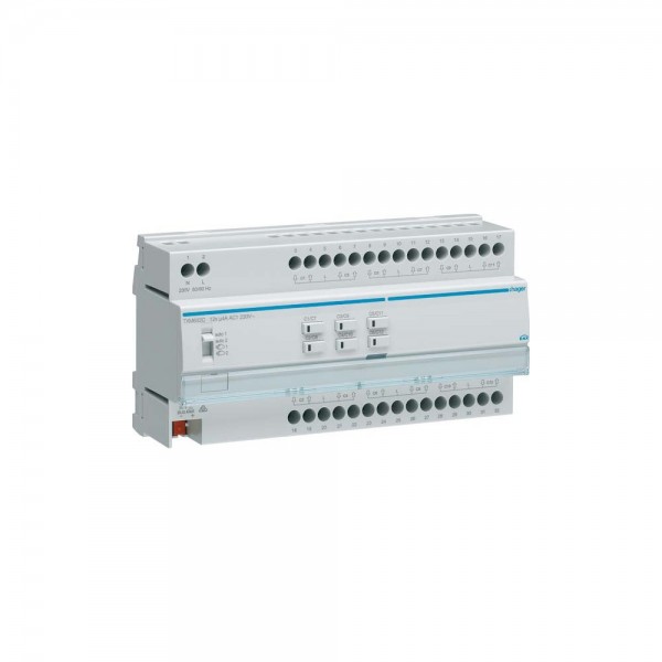 Hager TXM632C Rollladen-/Jalousieaktor 12-fach easy 230 V AC KNX