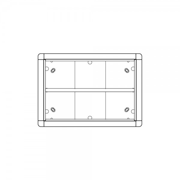 Ritto Portier Aufputz-Rahmen 6-fach silber 1883620 326x230mm