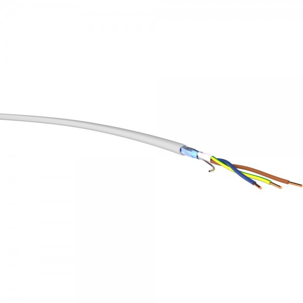 (N)YM(St)-J 3x1,5/1,5RE PVC Mantelleitung geschirmt grau 50 Meter Ring