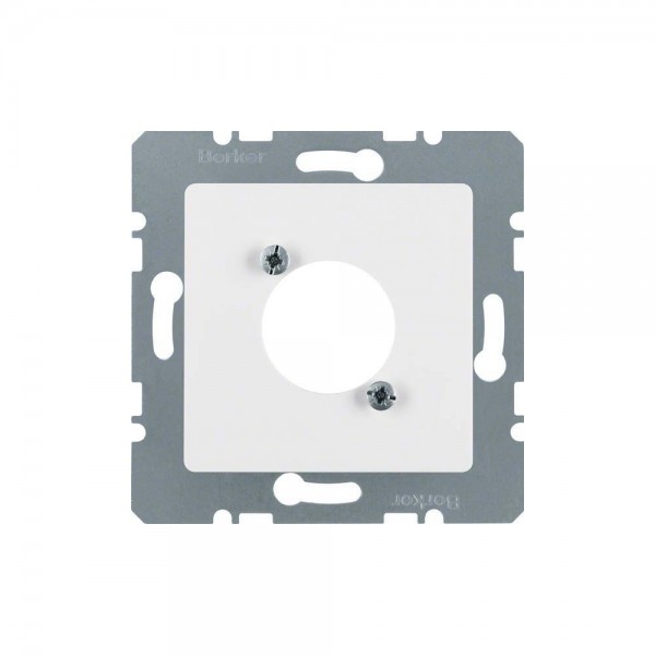 Berker 141209 Zentralplatte für XLR Steckverbinder S.1/B.3/B.7 polarweiß glänzend