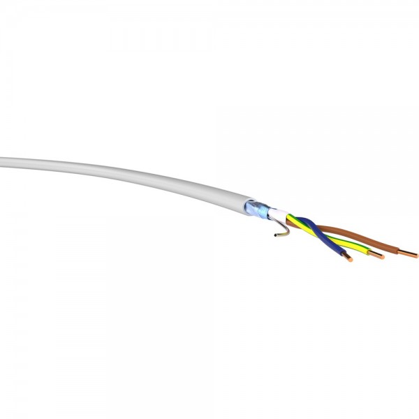 (N)YM(St)-J 3x2,5/1,5RE PVC Mantelleitung geschirmt grau 50 Meter Ring