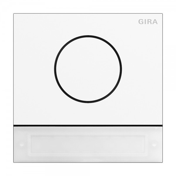 Gira 5569902 Türstationsmodul System 106 mit Inbetriebnahme-Taste Verkehrsweiß (lackiert)