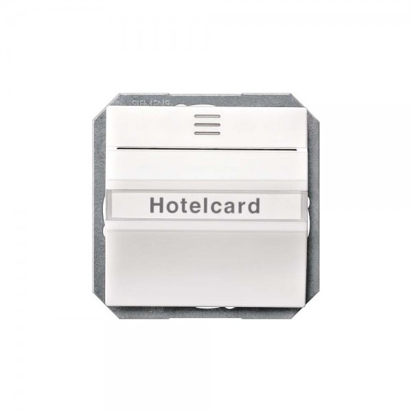 Siemens 5TG4820 Hotelcard-Schalter mit Beleuchtung und Beschriftungsfeld i-system titanweiß