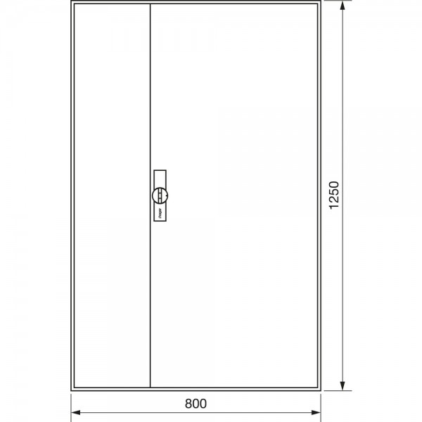 Hager ZB43S Zählerschrank universZ 1250x800x205mm IP44