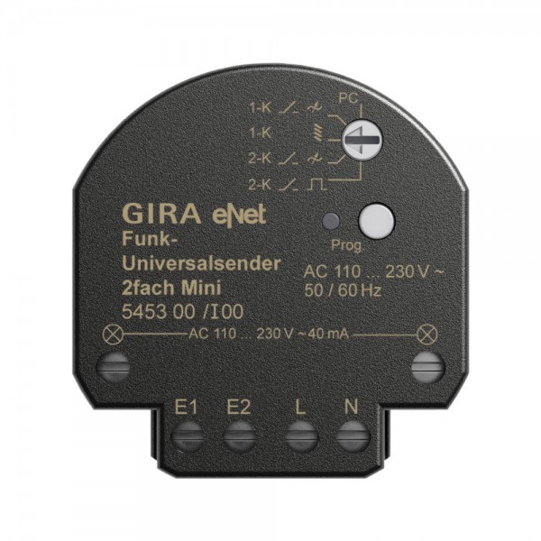 Gira 545300 eNet Funk Universalsender Mini 2-fach