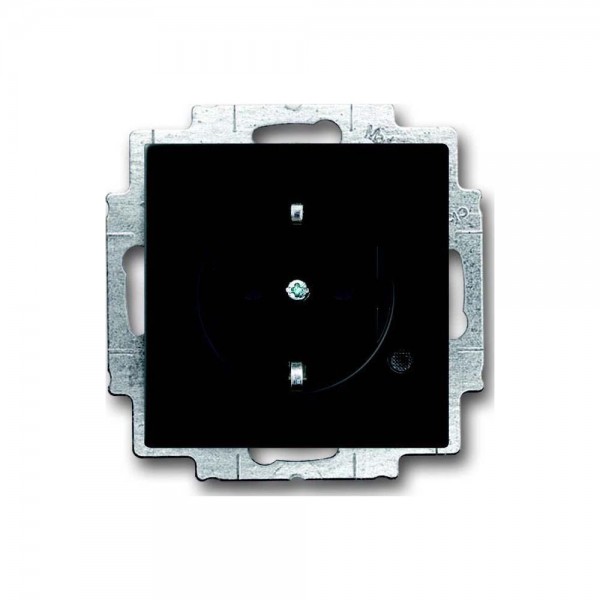 Busch Jaeger 20EUCBL-885 SCHUKO Steckdosen-Einsatz mit LED Kontrolllicht schwarz matt