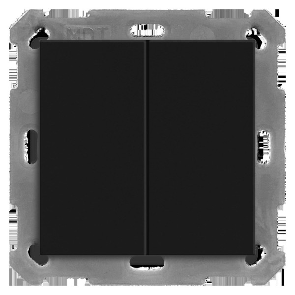 MDT technologies BE-TAL55B206.01 Taster Light 55 Basic 2-fach Schwarz matt