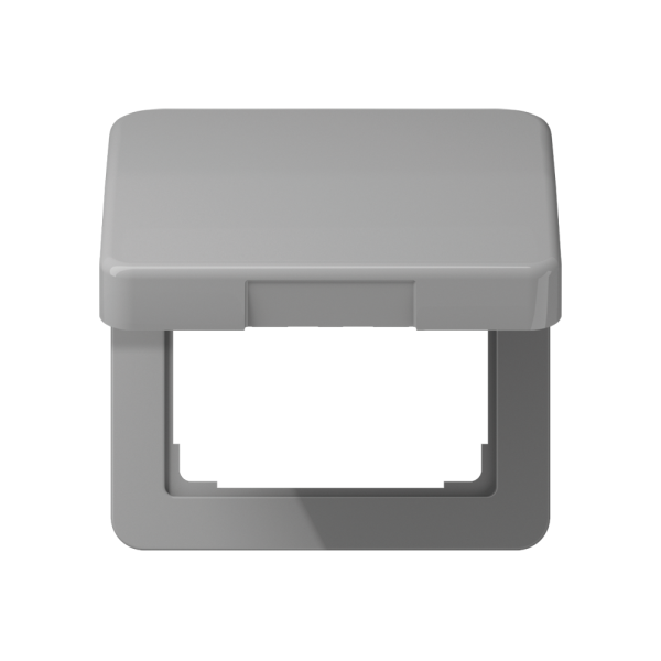 Jung CD590KLGR Klappdeckel für Steckdosen und Geräte mit Abdeckung 50 x 50 mm Serie CD grau