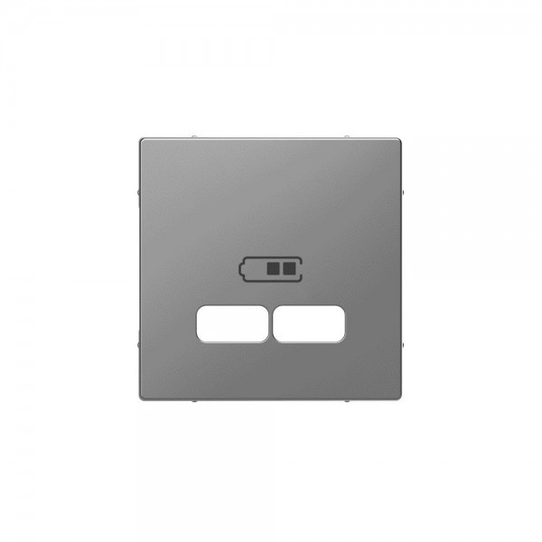 Merten MEG4367-6036 Zentralplatte für USB Ladestation-Einsatz System Design edelstahl